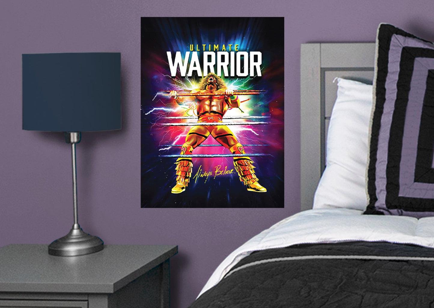 Ultimate Warrior  Mural        - Officially Licensed WWE Removable Wall   Adhesive Decal