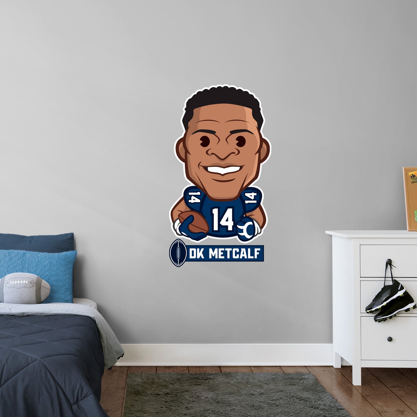 D.K. Metcalf 2020 Green Jersey - NFL Removable Wall Decal Large
