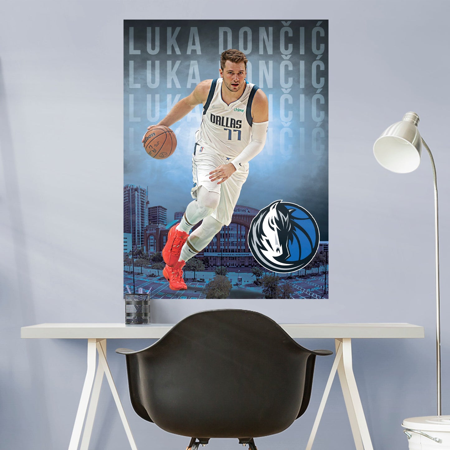 Dallas Mavericks: Luka Luka Dončić Artistic Poster - Officially Licensed NBA Removable Adhesive Decal
