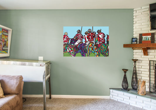 Dream Big Art:  Polo Team Mural        - Officially Licensed Juan de Lascurain Removable Wall   Adhesive Decal