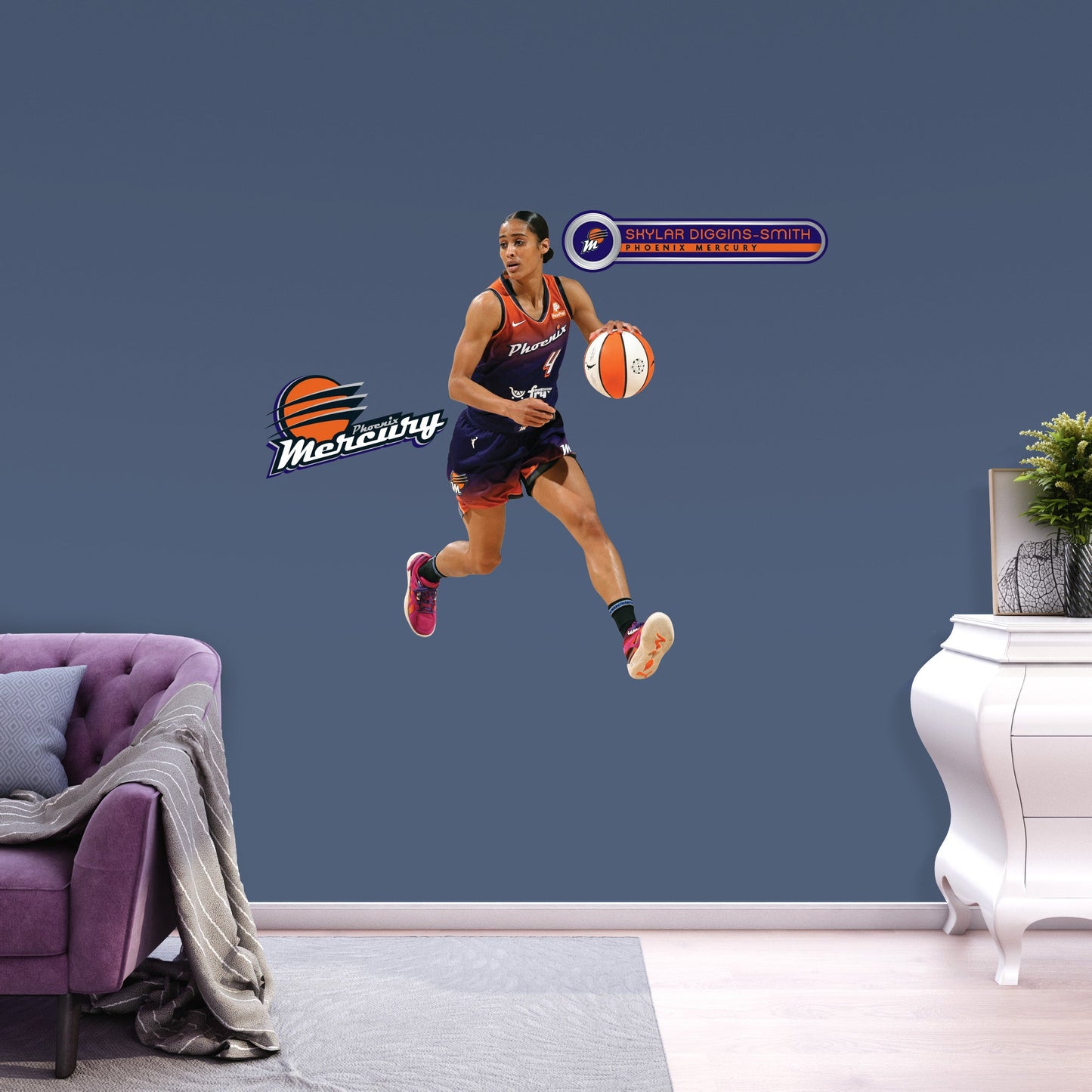 Phoenix Mercury: Skylar Diggins-Smith         - Officially Licensed WNBA Removable     Adhesive Decal
