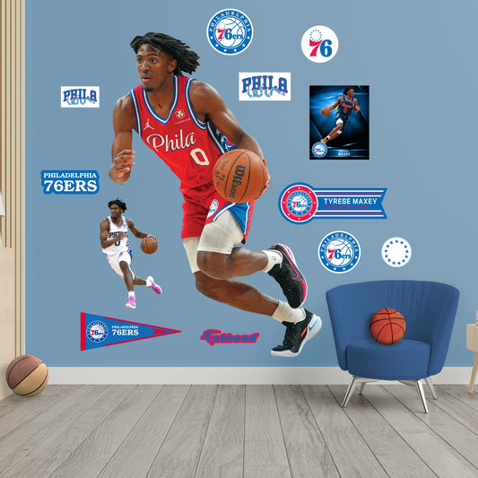 Philadelphia 76ers: Tyrese Maxey 2022        - Officially Licensed NBA Removable     Adhesive Decal