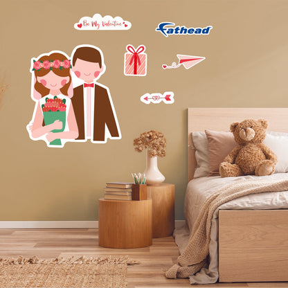 Valentine's Day: Couple Icon - Removable Adhesive Decal