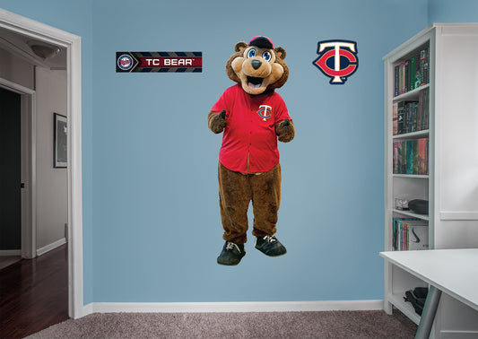 Minnesota Twins: T.C. Bear 2021 Mascot        - Officially Licensed MLB Removable Wall   Adhesive Decal