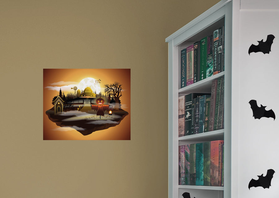 Halloween:  Floating World Mural        -   Removable Wall   Adhesive Decal
