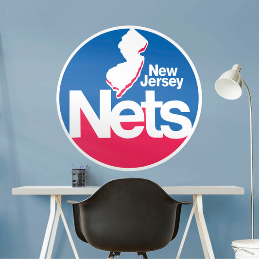 New Jersey Nets: Classic Logo - Officially Licensed NBA Removable Wall Decal