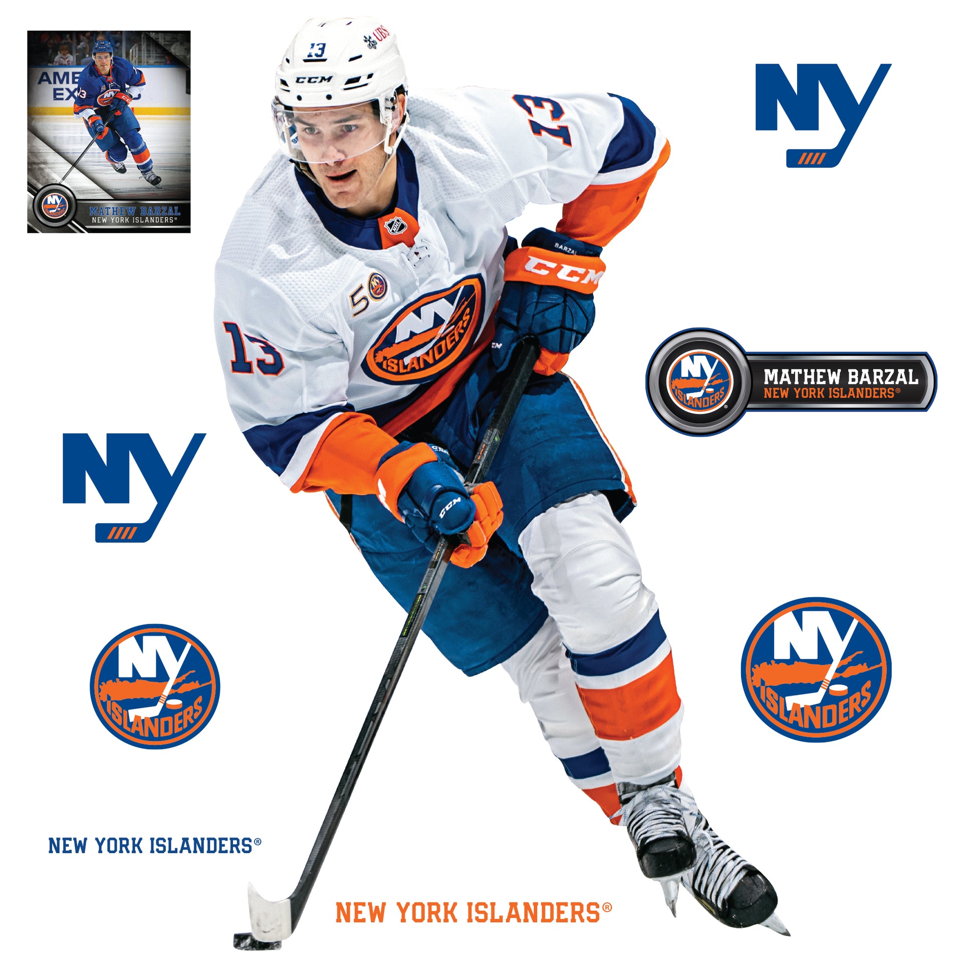 Mathew Barzal 13 New York Islanders ice hockey player poster shirt