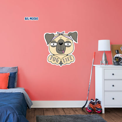 PUGLIFE        - Officially Licensed Big Moods Removable     Adhesive Decal