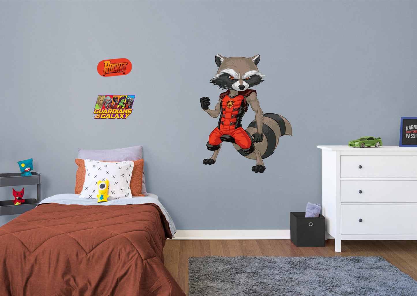 Guardians of the Galaxy Rocket Racoon RealBig        - Officially Licensed Marvel Removable Wall   Adhesive Decal