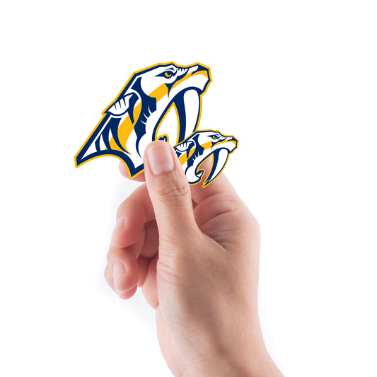 Sheet of 5 -Nashville Predators:  2021 Logo Minis        - Officially Licensed NHL Removable    Adhesive Decal