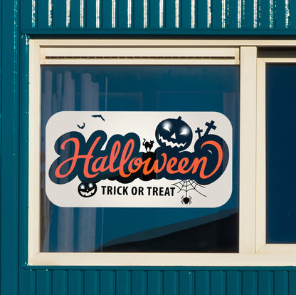 Halloween:  Trick or Treat Window Clings        -   Removable Window   Static Decal