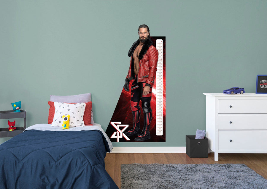 Seth Rollins - Growth Chart - Official WWE - Reusable Vinyl Wall Decal
