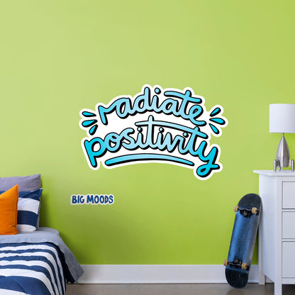 Radiate Positivity (Blue)        - Officially Licensed Big Moods Removable     Adhesive Decal