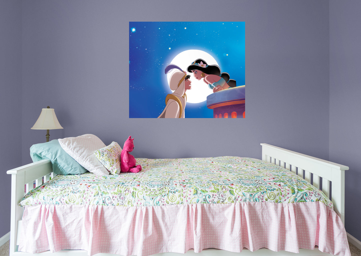 Aladdin: Aladdin and Jasmine Mural        - Officially Licensed Disney Removable Wall   Adhesive Decal