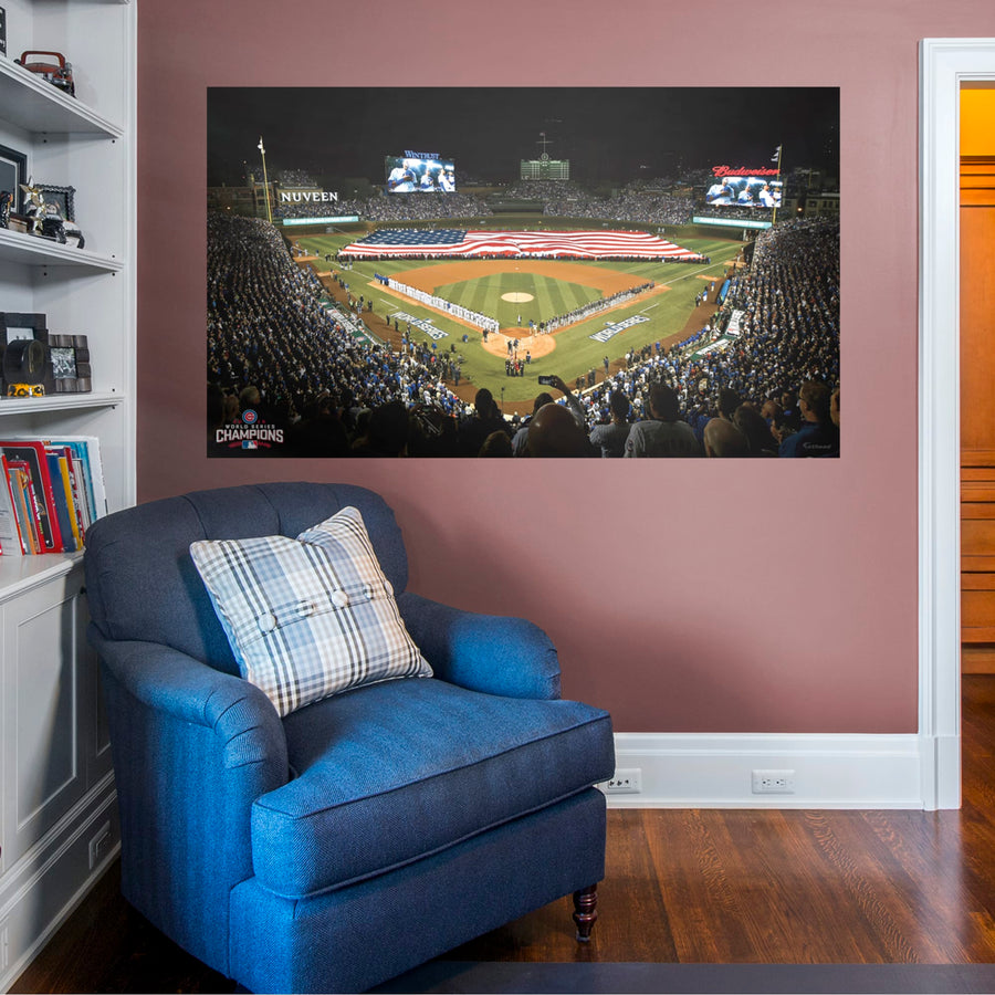 Wrigley Field 2016 World Series - Peel & Stick Poster - Official MLB - Chicago Cubs - Reusable Vinyl Wall Decal