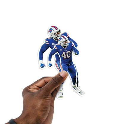 Buffalo Bills: Von Miller  Minis        - Officially Licensed NFL Removable     Adhesive Decal