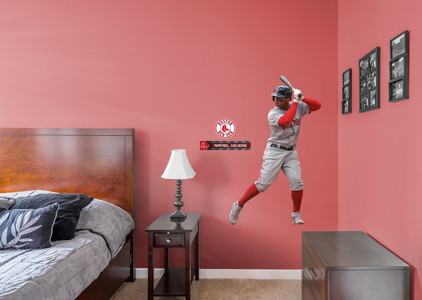 Boston Red Sox: Rafael Devers 2021        - Officially Licensed MLB Removable Wall   Adhesive Decal