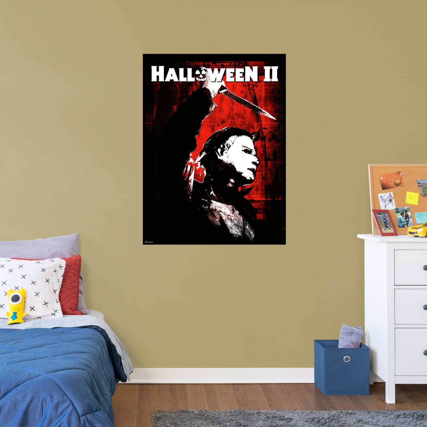 Halloween II:  Raised Knife Mural        - Officially Licensed NBC Universal Removable Wall   Adhesive Decal
