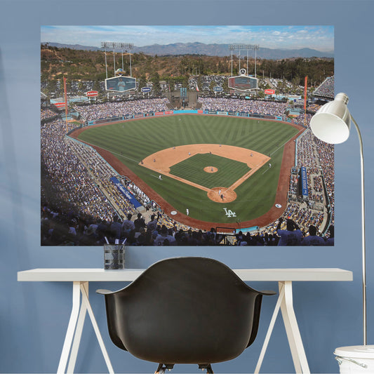 Los Angeles Dodgers:  Behind Home Plate Mural        - Officially Licensed MLB Removable Wall   Adhesive Decal