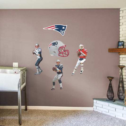 New England Patriots: Tom Brady Hero Pack        - Officially Licensed NFL Removable Wall   Adhesive Decal