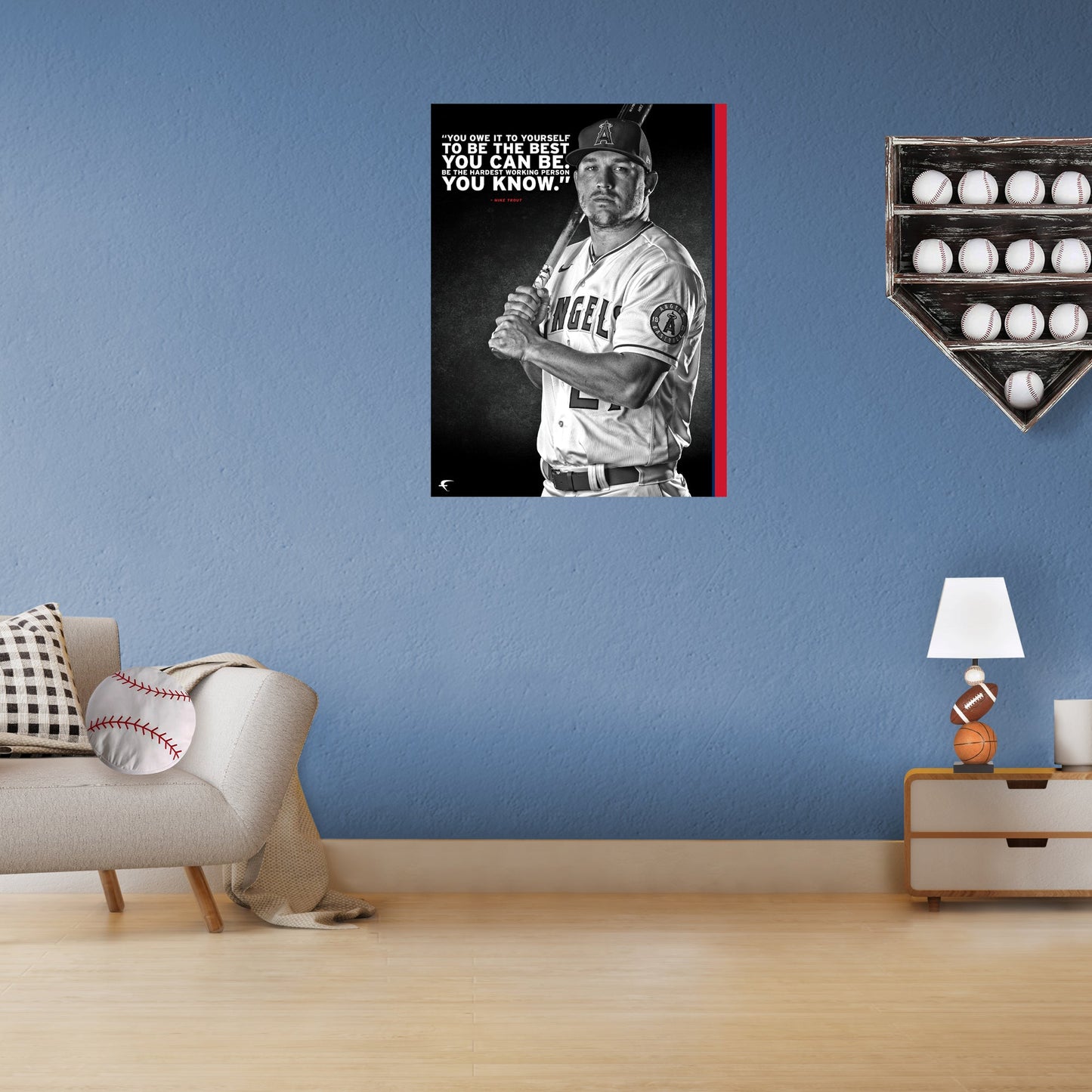 Los Angeles Angels: Mike Trout Inspirational Poster - Officially Licensed MLB Removable Adhesive Decal