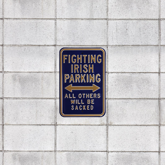 Notre Dame Fighting Irish: Fighting Irish Parking - Officially Licensed Metal Street Sign