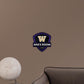 Washington Huskies:   Badge Personalized Name        - Officially Licensed NCAA Removable     Adhesive Decal