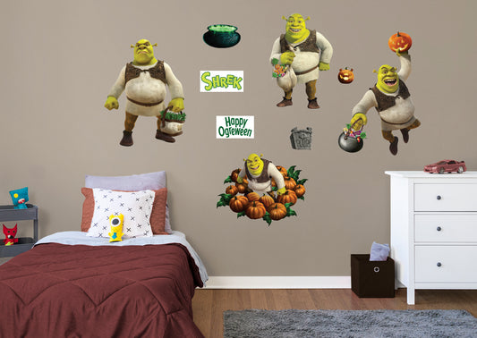 Shrek: Shrek Scared Shrekless Collection        - Officially Licensed NBC Universal Removable     Adhesive Decal