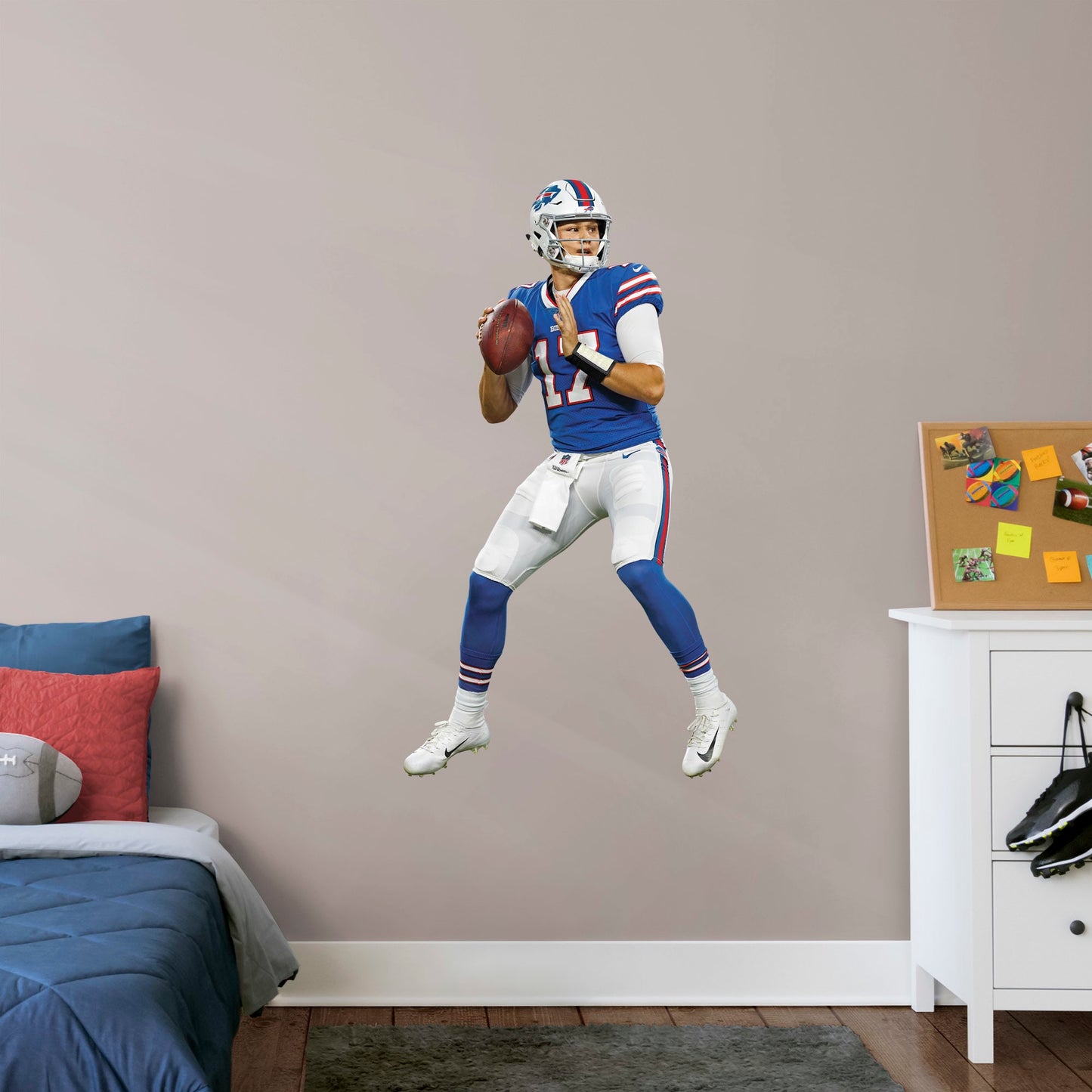 Buffalo Bills: Josh Allen         - Officially Licensed NFL Removable Wall   Adhesive Decal