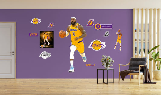 Los Angeles Lakers: LeBron James  No.6        - Officially Licensed NBA Removable     Adhesive Decal