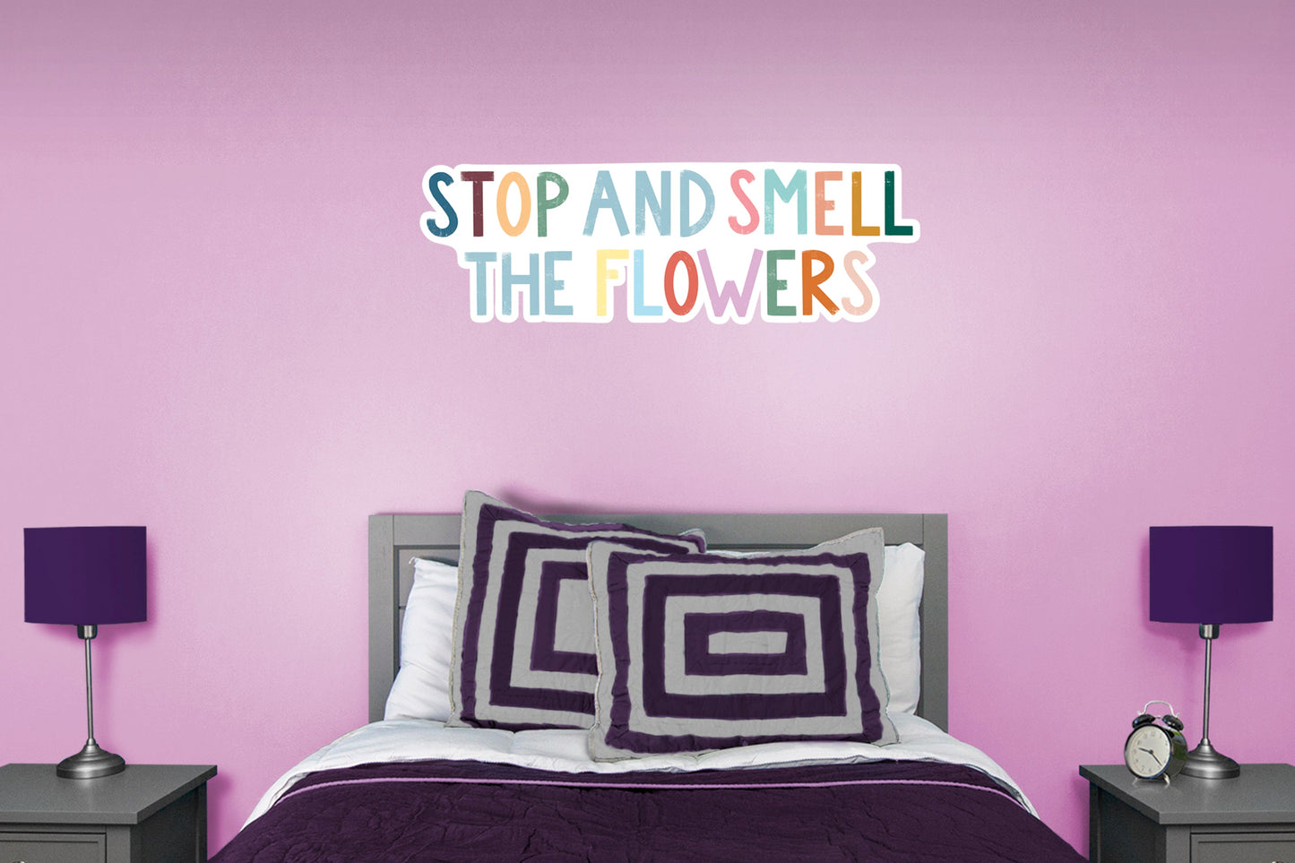 Stop and Smell the Flowers Multicolor        - Officially Licensed Big Moods Removable     Adhesive Decal