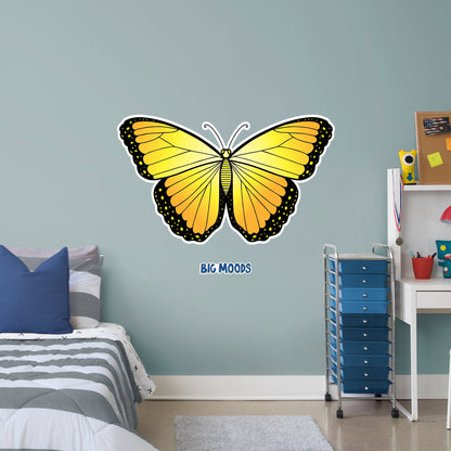 Butterfly (Yellow)        - Officially Licensed Big Moods Removable     Adhesive Decal