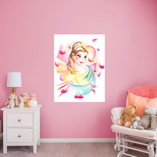Disney Princess: Belle Airbrush Mural        - Officially Licensed Disney Removable Wall   Adhesive Decal