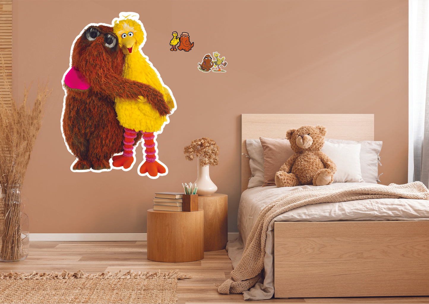 Snuffleupagus and Big Bird RealBig - Officially Licensed Sesame Street Removable Adhesive Decal
