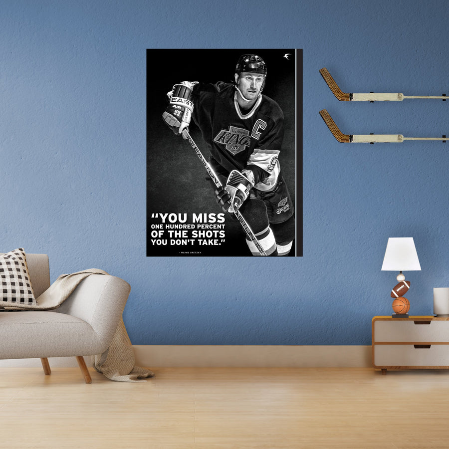 Wayne Gretzky - Inspirational - Peel & Stick Poster - Official NHL - Los Angeles Kings - Reusable Vinyl Wall Decal