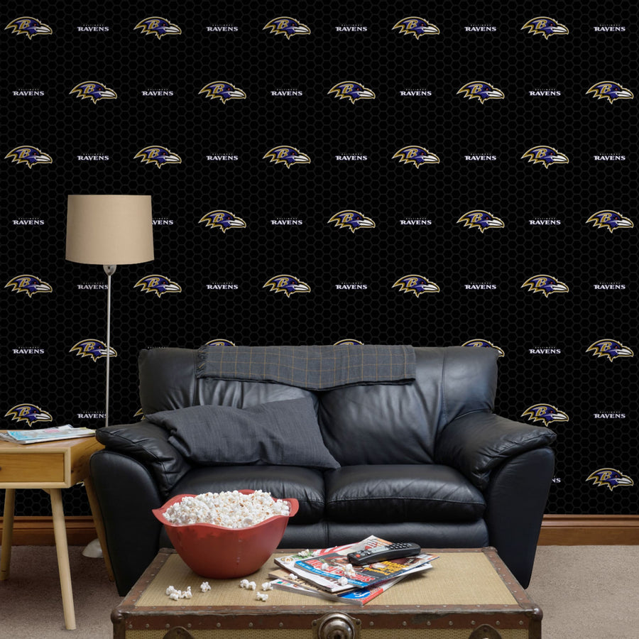 Baltimore Ravens - Peel & Stick Wallpaper - Official NFL - Reusable Vinyl Wall Decals #1
