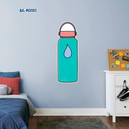water Flask (Multi-Color)        - Officially Licensed Big Moods Removable     Adhesive Decal