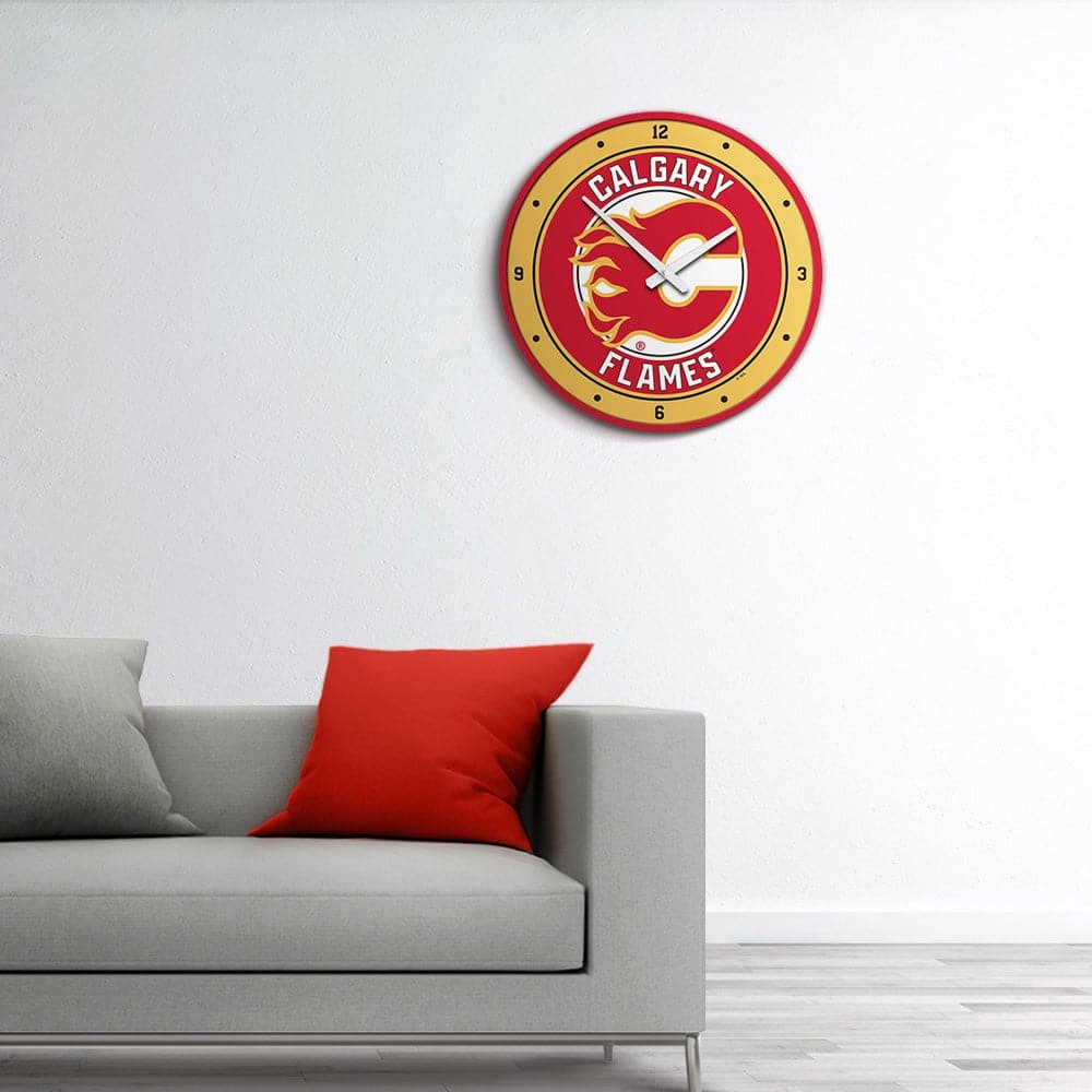 Calgary Flames: Modern Disc Wall Clock - The Fan-Brand