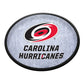 Carolina Hurricanes: Ice Rink - Oval Slimline Lighted Wall Sign - The Fan-Brand