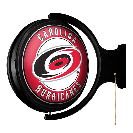 Carolina Hurricanes: Original Round Rotating Lighted Wall Sign - The Fan-Brand