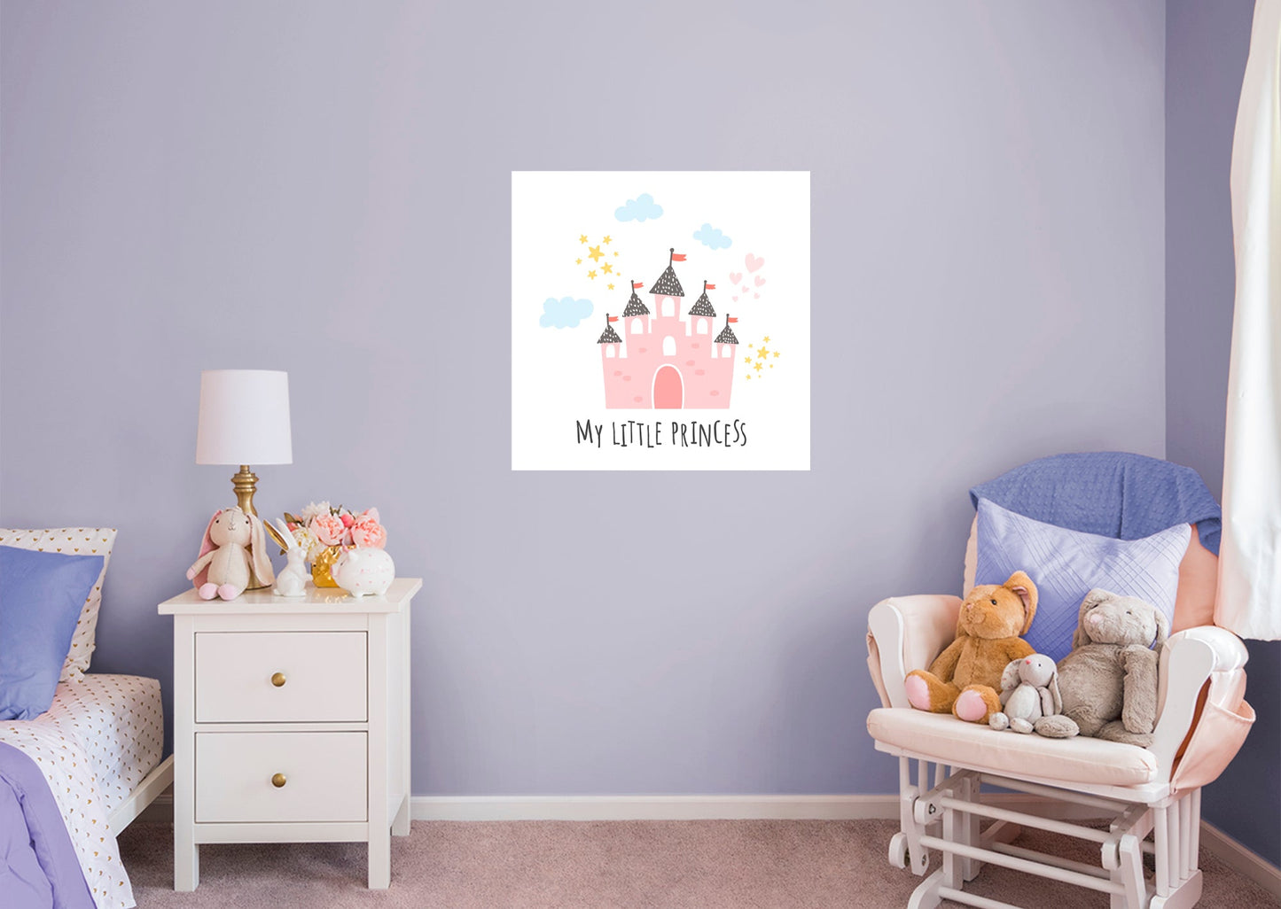 Nursery Princess:  My Little Princess Mural        -   Removable Wall   Adhesive Decal