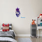 Christmas: Vertical Purple Flower Icon - Removable Adhesive Decal