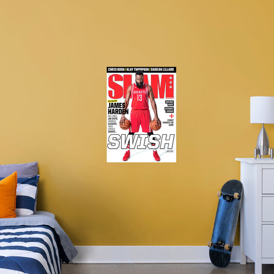 Houston Rockets: James Harden Slam Magazine Mural        - Officially Licensed SLAM Removable Wall   Adhesive Decal