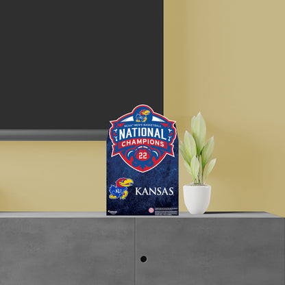Kansas Jayhawks:  2022 Basketball Champions Logo  Mini   Cardstock Cutout  - Officially Licensed NCAA    Stand Out