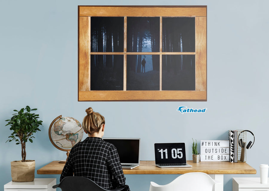 Halloween:  Waiting Icon Instant Windows        -   Removable     Adhesive Decal