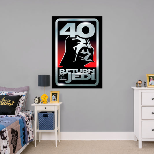 Return of the Jedi 40th:  40 Icon Poster        - Officially Licensed Star Wars Removable     Adhesive Decal