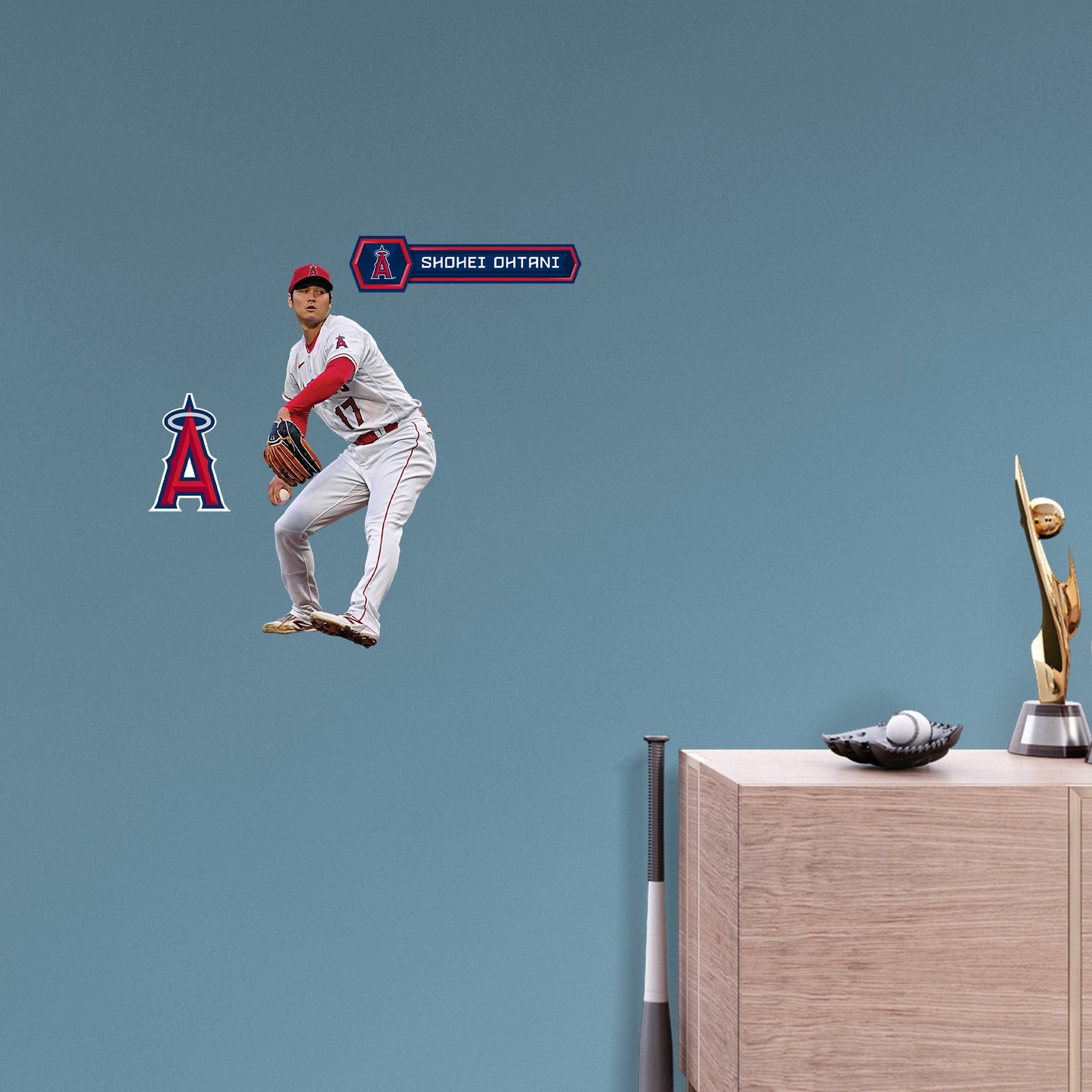Los Angeles Angels: Shohei Ohtani  Pitching        - Officially Licensed MLB Removable     Adhesive Decal