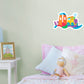 Nursery:  Colored Train Icon        -   Removable Wall   Adhesive Decal