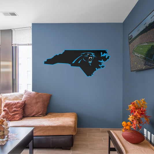 Carolina Panthers: State of North Carolina - Officially Licensed NFL Removable Wall Decal
