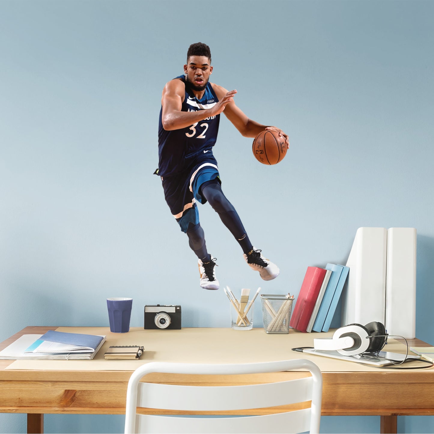 Karl-Anthony Towns: Green Jersey - Officially Licensed NBA Removable Wall Decal